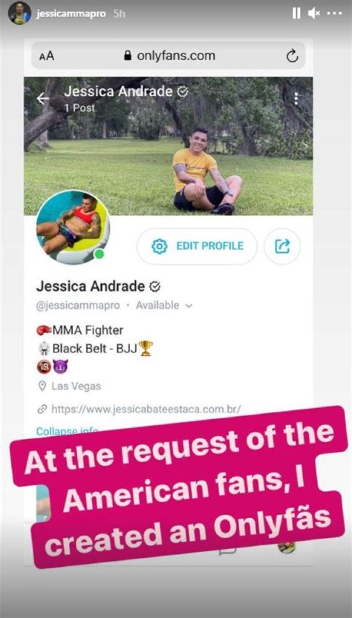 Jessica Andrade Onlyfans is no longer active