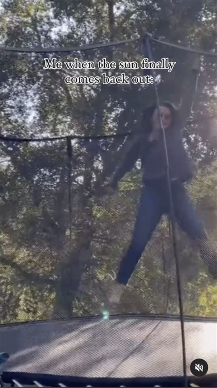 Kristin Davis in Workout Gear on Trampoline Says “Does This Count As a Work Out?”