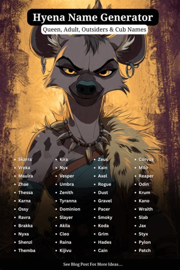 What are good hyena names? – Celebrity