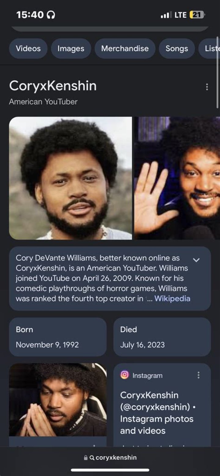 What Happened to Coryxkenshin? Is Coryxkenshin Dead? Famous Youtuber Cory DeVante Williams on Death