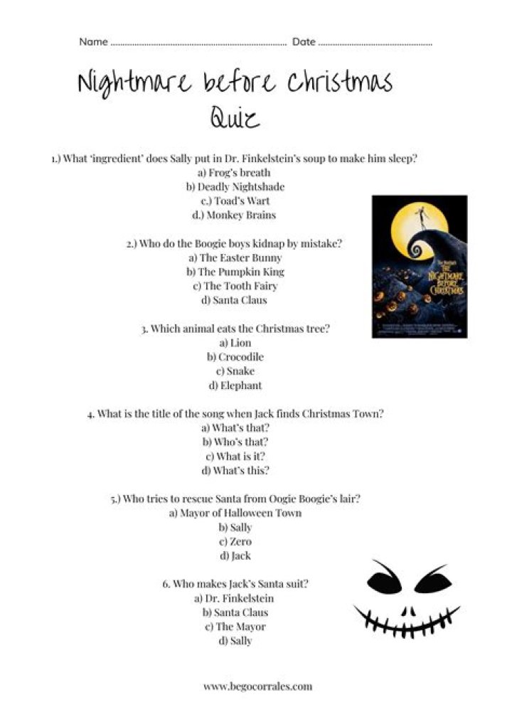 What’s this? ‘The Nightmare Before Christmas’ quiz you have no hope in Halloween Town of acing